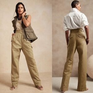 Banana Republic Tan High-Waisted Pants